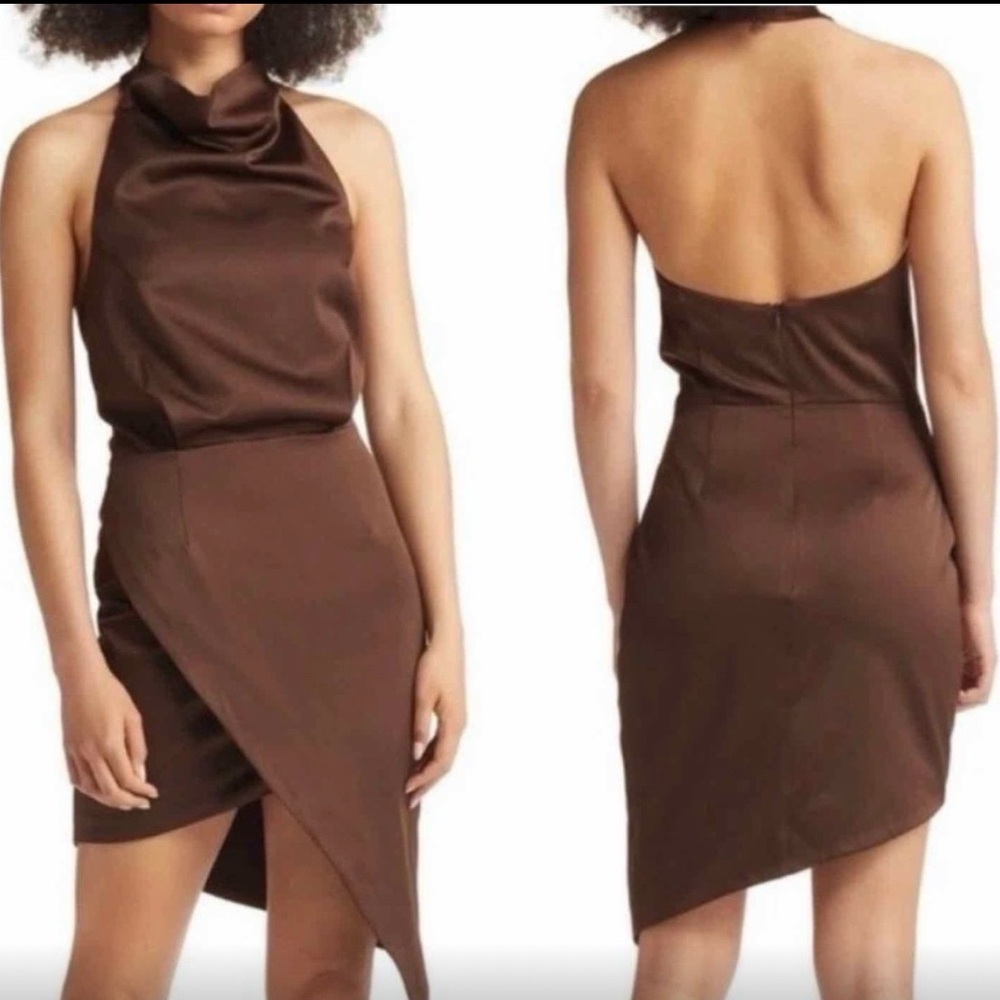 Elliatt Chocolate Asymmetrical Dress